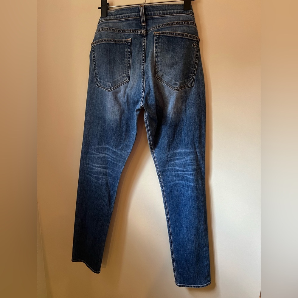 Plaid Patchwork Blue Jeans - image 8